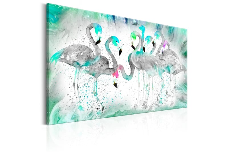 Taulu Turquoise Flamingoes 90x60 - Artgeist sp. z o. o. - Sisustustuotteet - Taulu & taide - Canvas-taulu