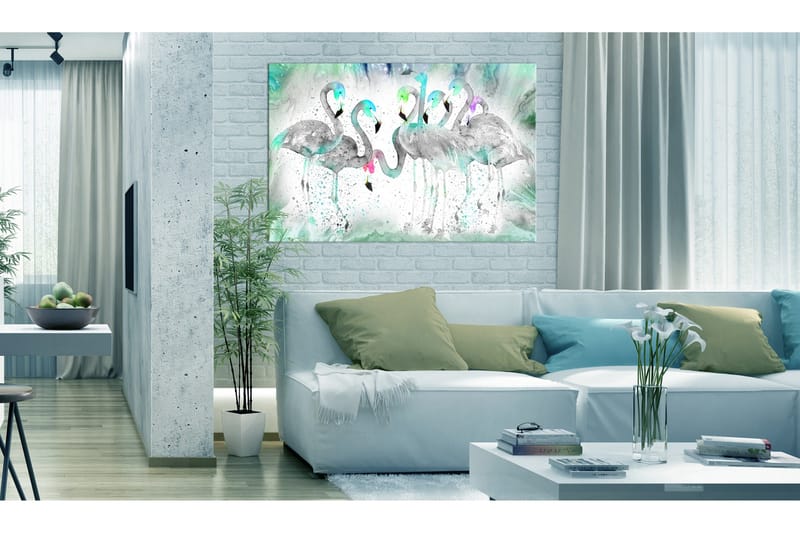 Taulu Turquoise Flamingoes 90x60 - Artgeist sp. z o. o. - Sisustustuotteet - Taulu & taide - Canvas-taulu