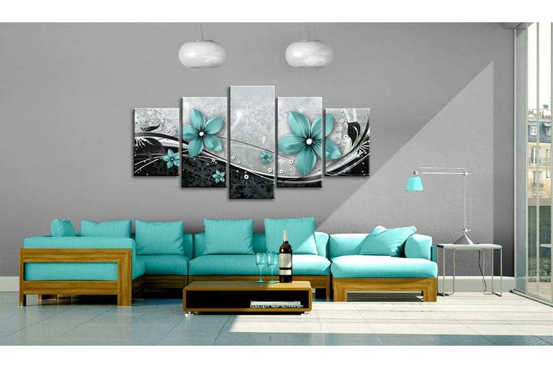 Taulu Turquoise Flower Of Night 100x50 - Artgeist sp. z o. o. - Sisustustuotteet - Taulu & taide - Canvas-taulu