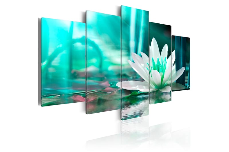 Taulu Turquoise Lotus 100x50 - Artgeist sp. z o. o. - Canvas-taulu - Seinäkoristeet