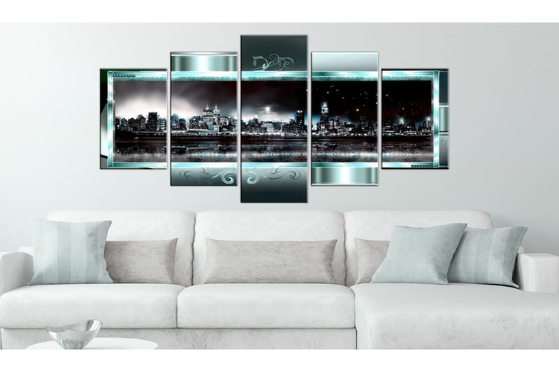 Taulu Turquoise New York Starry Night 100x50 - Artgeist sp. z o. o. - Sisustustuotteet - Taulu & taide - Canvas-taulu