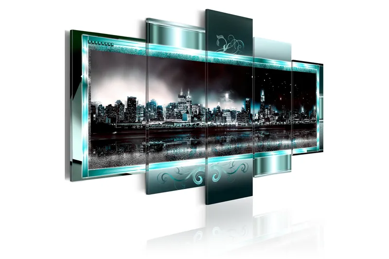 Taulu Turquoise New York Starry Night 100x50, Artgeist sp. z o. o.
