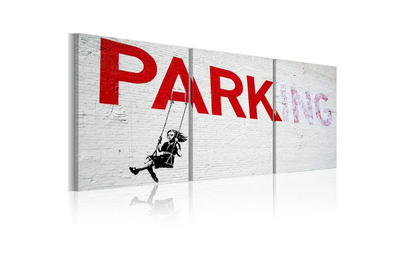 Taulu Tyttö keinussa Banksy 120x60, Artgeist sp. z o. o.