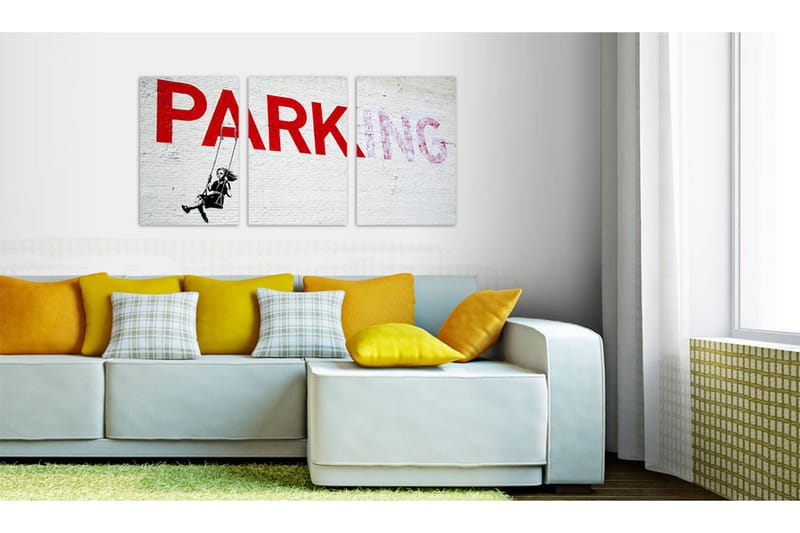 Taulu Tyttö keinussa Banksy 120x60 - Artgeist sp. z o. o. - Sisustustuotteet - Taulu & taide - Canvas-taulu