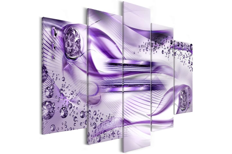 Taulu Underwater Harp 5 Parts Wide Violet 100x50, Artgeist sp. z o. o.