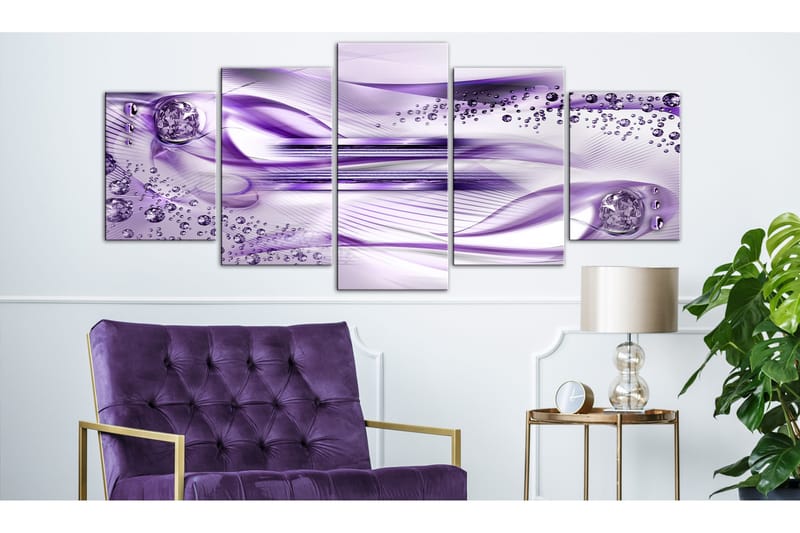 Taulu Underwater Harp 5 Parts Wide Violet 100x50 - Artgeist sp. z o. o. - Sisustustuotteet - Taulu & taide - Canvas-taulu