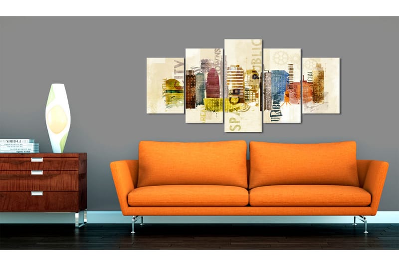 Taulu Urban Design 5 Pieces 200x100 - Artgeist sp. z o. o. - Sisustustuotteet - Taulu & taide - Canvas-taulu