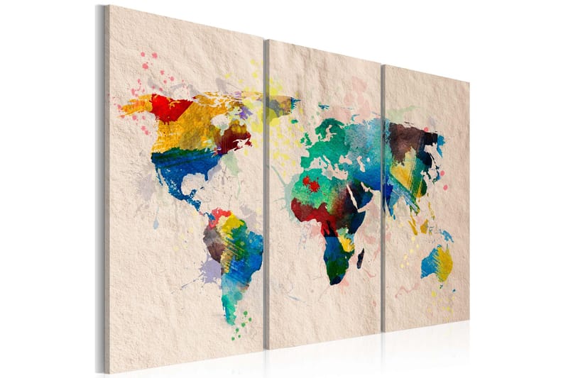 Taulu Värien maailma Triptyykki 90x60 - Artgeist sp. z o. o. - Sisustustuotteet - Taulu & taide - Canvas-taulu