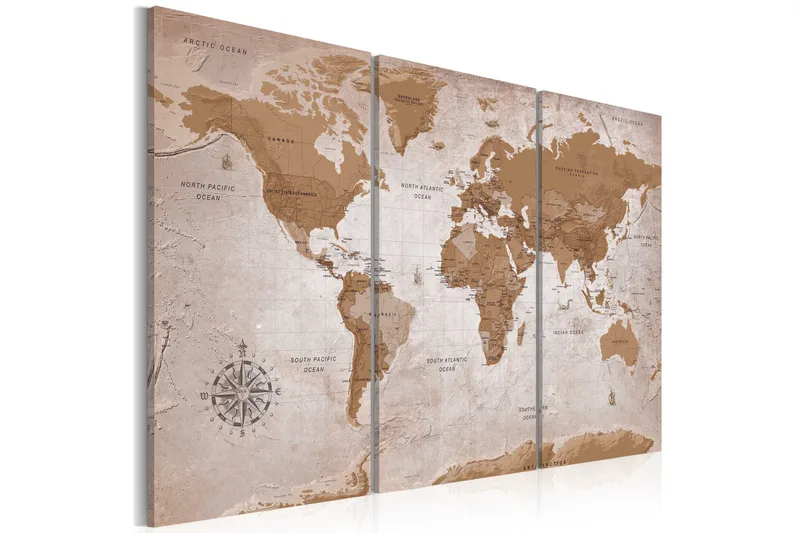 Taulu Vintage Map Oriental Travels 90x60, Artgeist sp. z o. o.