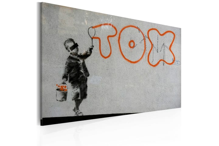 Taulu Wallpaper Graffiti Banksy 60x40 - Artgeist sp. z o. o. - Canvas-taulu - Seinäkoristeet