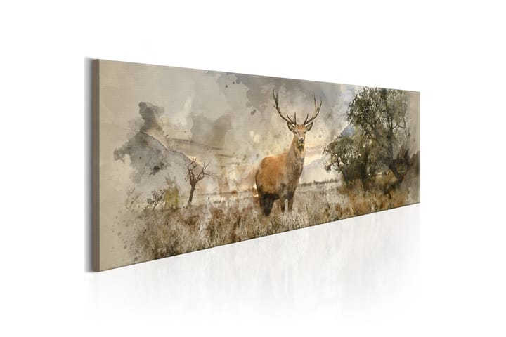 Taulu Watercolour Deer 120x40 - Artgeist sp. z o. o. - Canvas-taulu - Seinäkoristeet