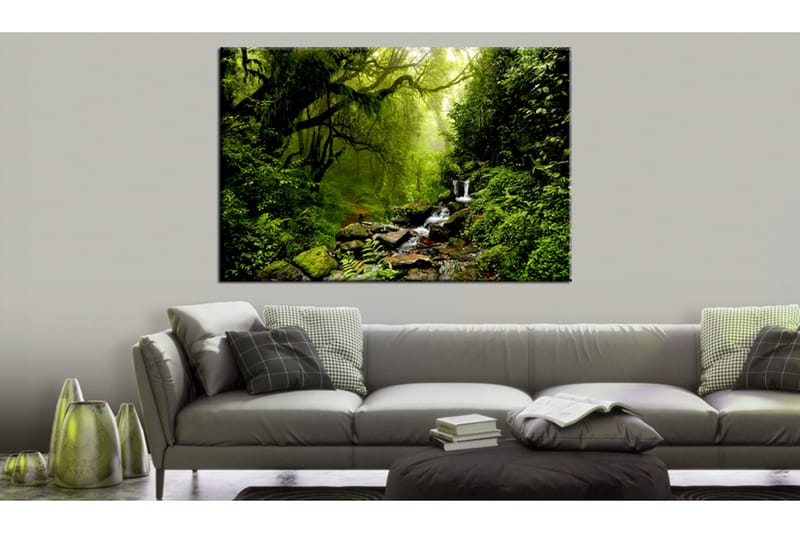 Taulu Waterfall in the Forest 120x80, Artgeist sp. z o. o.