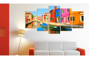 Taulu Waterfront In Rainbow Colors 100x50 - Artgeist sp. z o. o. - Sisustustuotteet - Taulu & taide - Canvas-taulu