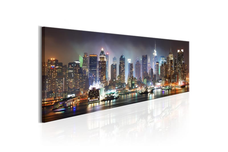 Taulu White Reflections In New York 120x40 - Artgeist sp. z o. o. - Canvas-taulu - Seinäkoristeet