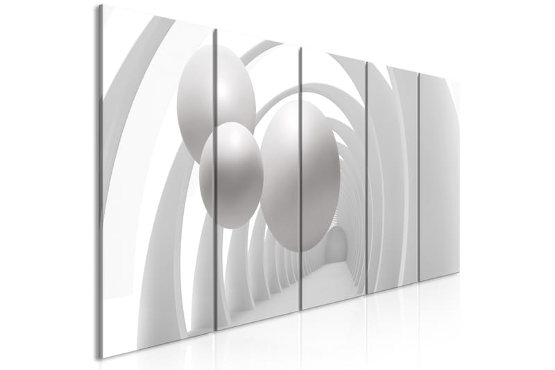 Taulu White Tunnel 5 Parts Narrow 225x90, Artgeist sp. z o. o.