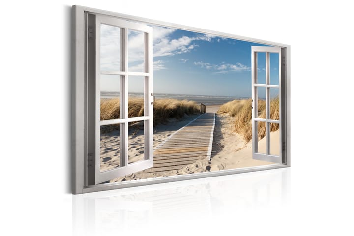 Taulu Window: View of the Beach 120x80 - Artgeist sp. z o. o. - Canvas-taulu - Seinäkoristeet