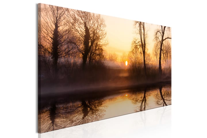 Taulu Winter Sunset (1 Part) Narrow 150x50 - Artgeist sp. z o. o. - Canvas-taulu - Seinäkoristeet