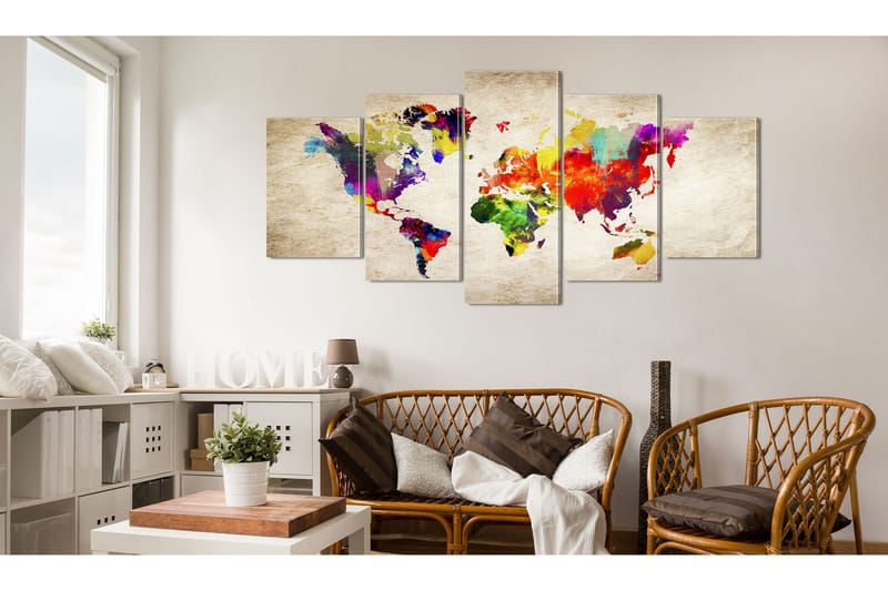 Taulu World Map Abstract Fantasy 200x100 - Artgeist sp. z o. o. - Sisustustuotteet - Taulu & taide - Canvas-taulu