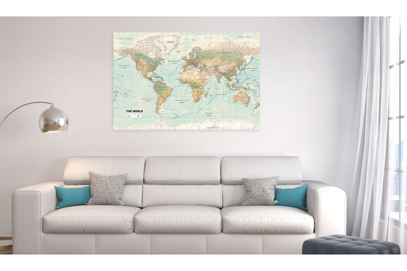 Taulu World Map: Beautiful World 120x80, Artgeist sp. z o. o.