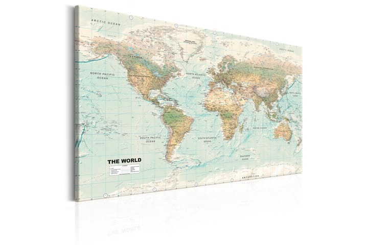 Taulu World Map: Beautiful World 120x80 - Artgeist sp. z o. o. - Canvas-taulu - Seinäkoristeet