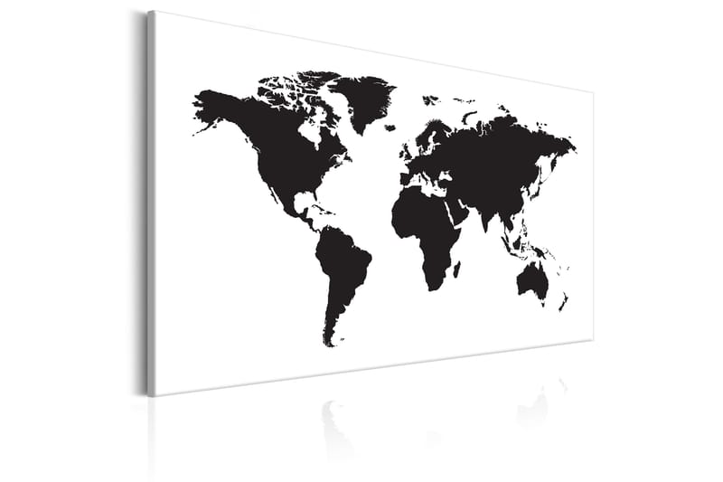 Taulu World Map: Black & White Elegance 120x80 - Artgeist sp. z o. o. - Sisustustuotteet - Taulu & taide - Canvas-taulu