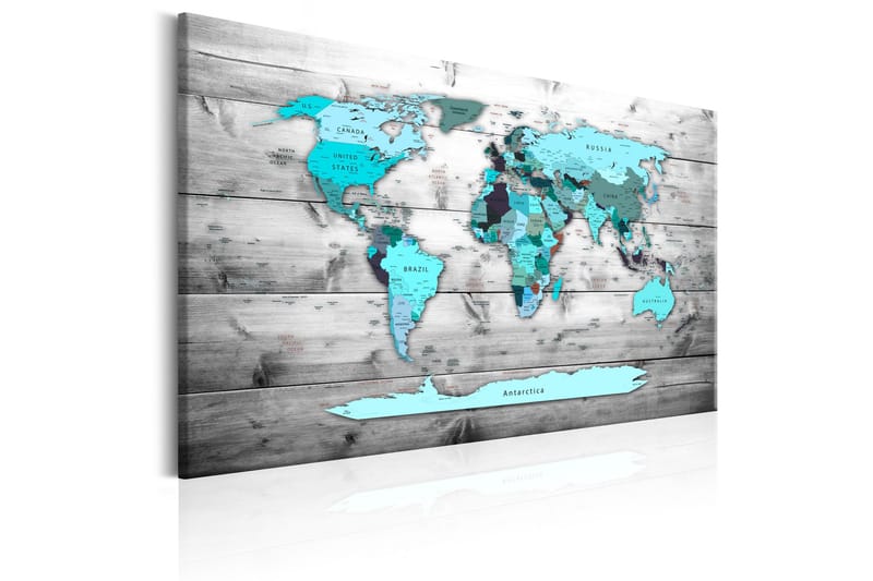 Taulu World Map: Blue World 60x40 - Artgeist sp. z o. o. - Sisustustuotteet - Taulu & taide - Canvas-taulu