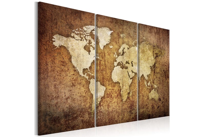 Taulu World Map Brown Texture 90x60, Artgeist sp. z o. o.