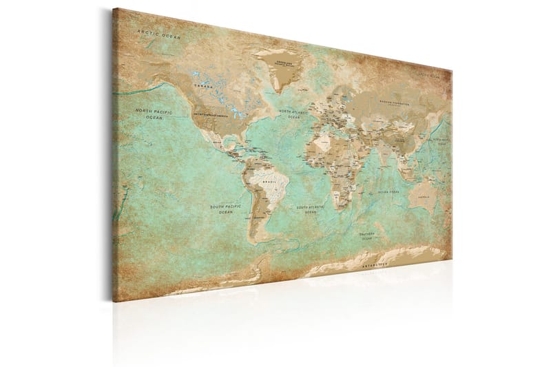 Taulu World Map: Celadon Journey 90x60 - Artgeist sp. z o. o. - Sisustustuotteet - Taulu & taide - Canvas-taulu