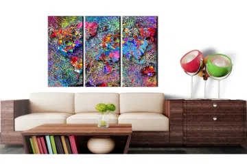 Taulu World Map Colourful Whirl 120x80 - Artgeist sp. z o. o. - Sisustustuotteet - Taulu & taide - Canvas-taulu