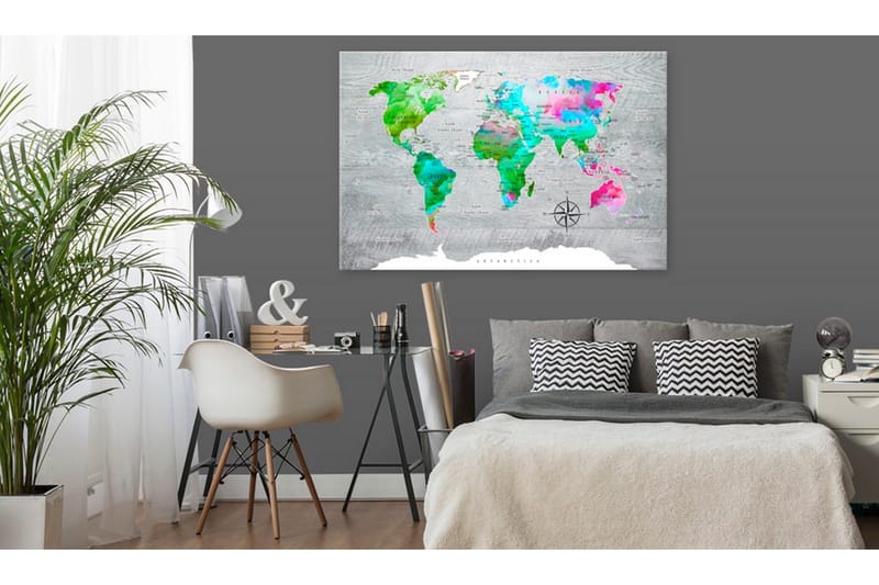 Taulu World Map: Green Paradise 60x40, Artgeist sp. z o. o.