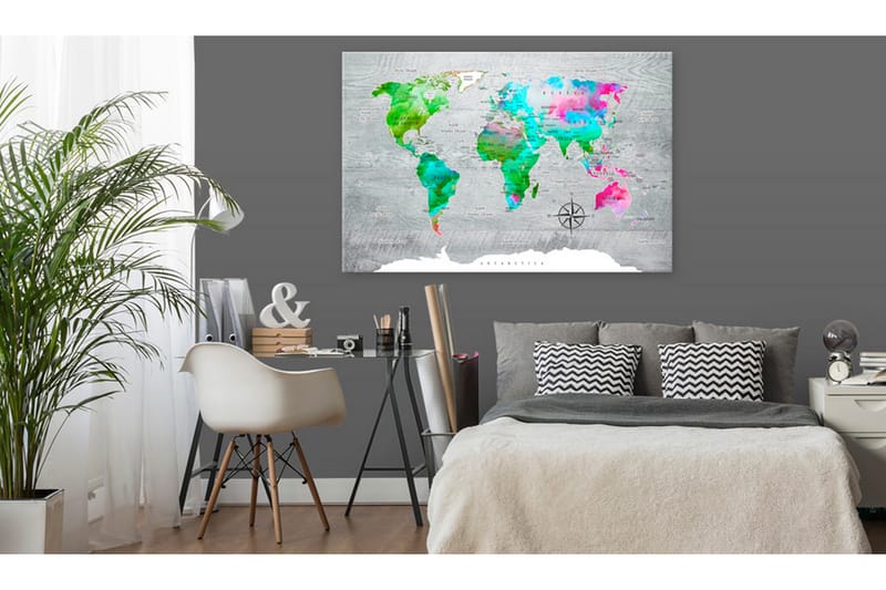 Taulu World Map: Green Paradise 60x40 - Artgeist sp. z o. o. - Sisustustuotteet - Taulu & taide - Canvas-taulu