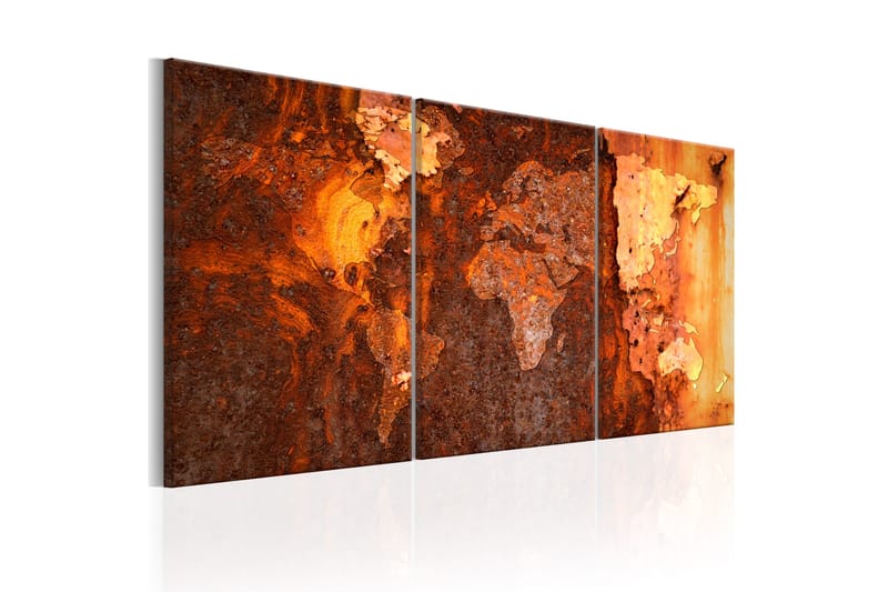 Taulu World Map Old Rust 120x60 - Artgeist sp. z o. o. - Sisustustuotteet - Taulu & taide - Canvas-taulu