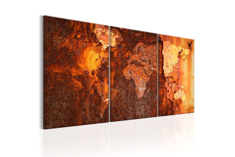 Taulu World Map Old Rust 60x30, Artgeist sp. z o. o.