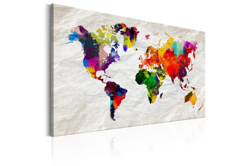 Taulu World Map: Rainbow Madness 90x60 - Artgeist sp. z o. o. - Sisustustuotteet - Taulu & taide - Canvas-taulu