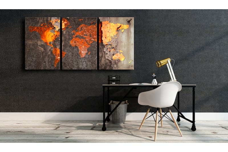 Taulu World Map Rusty World 120x60 - Artgeist sp. z o. o. - Sisustustuotteet - Taulu & taide - Canvas-taulu