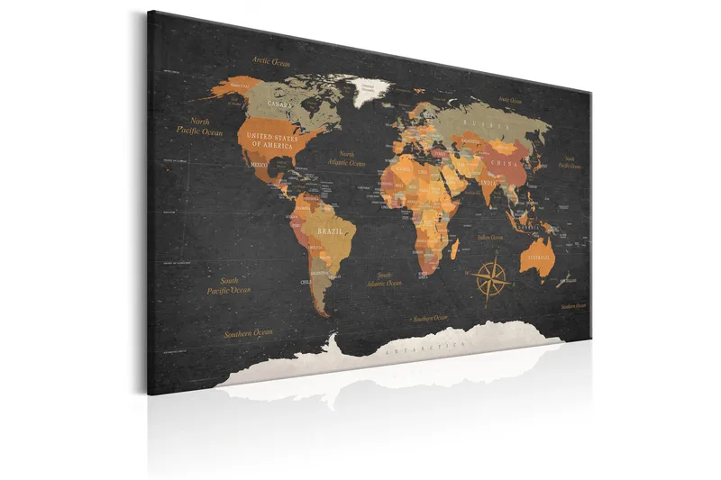 Taulu World Map: Secrets of the Earth 60x40 - Artgeist sp. z o. o. - Sisustustuotteet - Taulu & taide - Canvas-taulu
