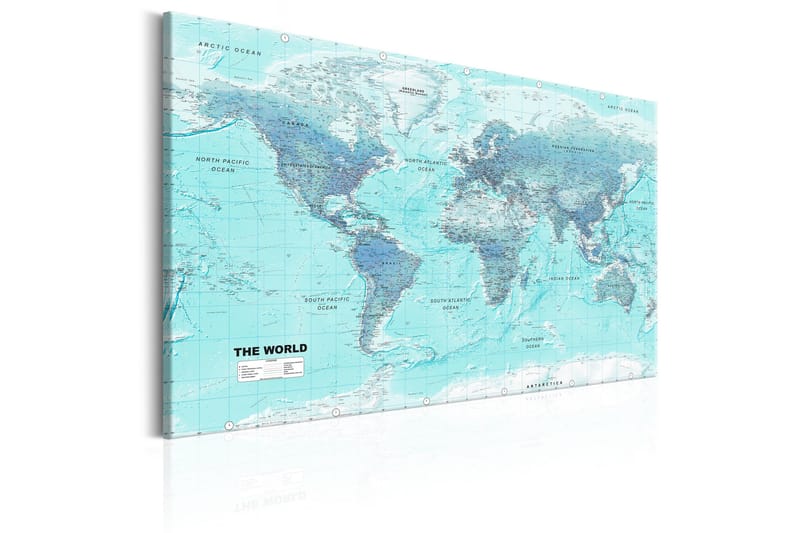 Taulu World Map: Sky Blue World 120x80 - Artgeist sp. z o. o. - Sisustustuotteet - Taulu & taide - Canvas-taulu