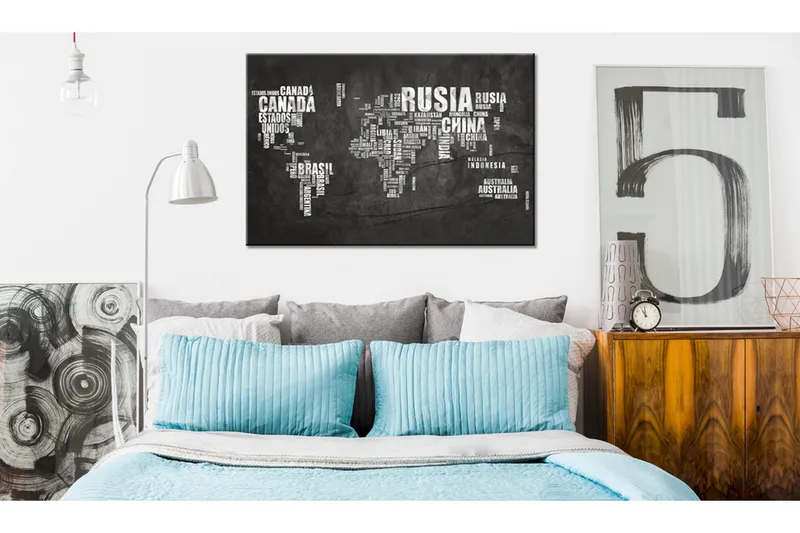 Taulu World Map: Spanish Geography (ES) 120x80, Artgeist sp. z o. o.