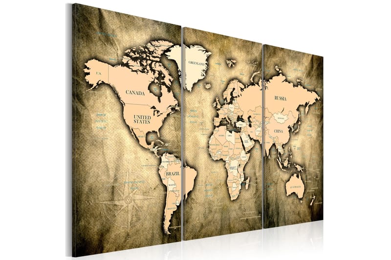 Taulu World Map: The Sands of Time 120x80 - Artgeist sp. z o. o. - Sisustustuotteet - Taulu & taide - Canvas-taulu