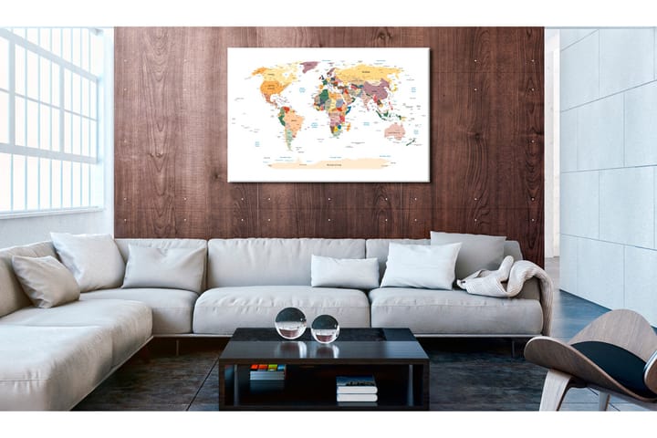 Taulu World Map: Travel Around the World 120x80 - Artgeist sp. z o. o. - Canvas-taulu - Seinäkoristeet