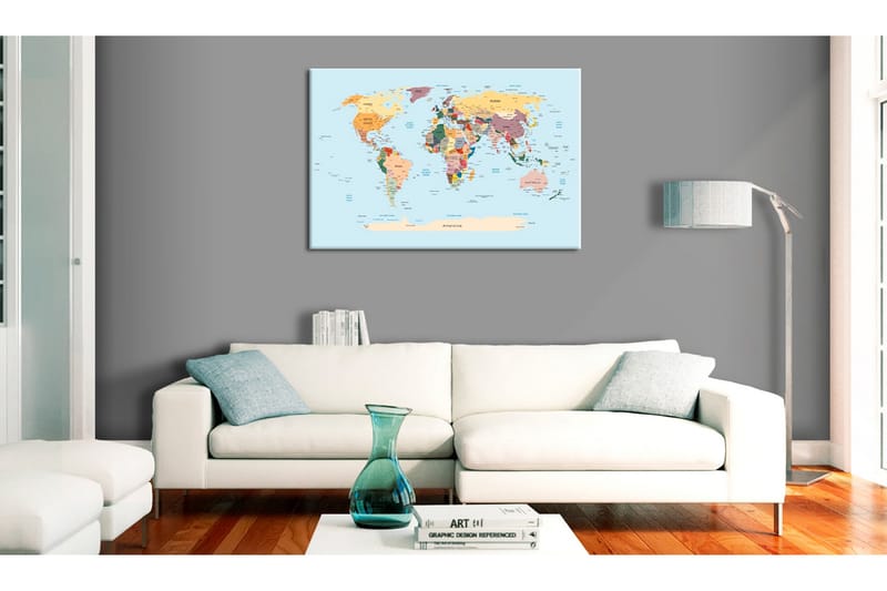 Taulu World Map: Travel with Me 90x60, Artgeist sp. z o. o.