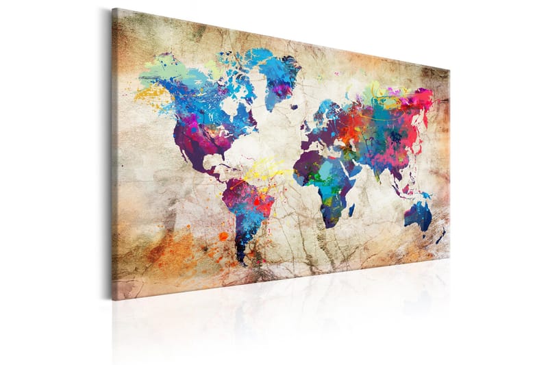 Taulu World Map: Urban Style 90x60 - Artgeist sp. z o. o. - Sisustustuotteet - Taulu & taide - Canvas-taulu