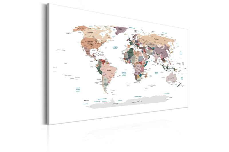 Taulu World Map: Where Today? 90x60 - Artgeist sp. z o. o. - Sisustustuotteet - Taulu & taide - Canvas-taulu