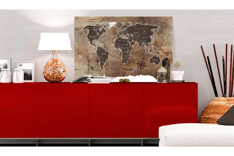 Taulu World Map: Wooden Mosaic 60x40, Artgeist sp. z o. o.