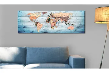 Taulu World Maps Sapphire Travels 150x50 - Artgeist sp. z o. o. - Sisustustuotteet - Taulu & taide - Canvas-taulu