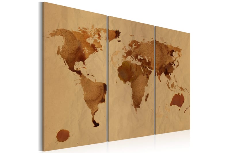 Taulu World with Coffee Triptych 120x80, Artgeist sp. z o. o.