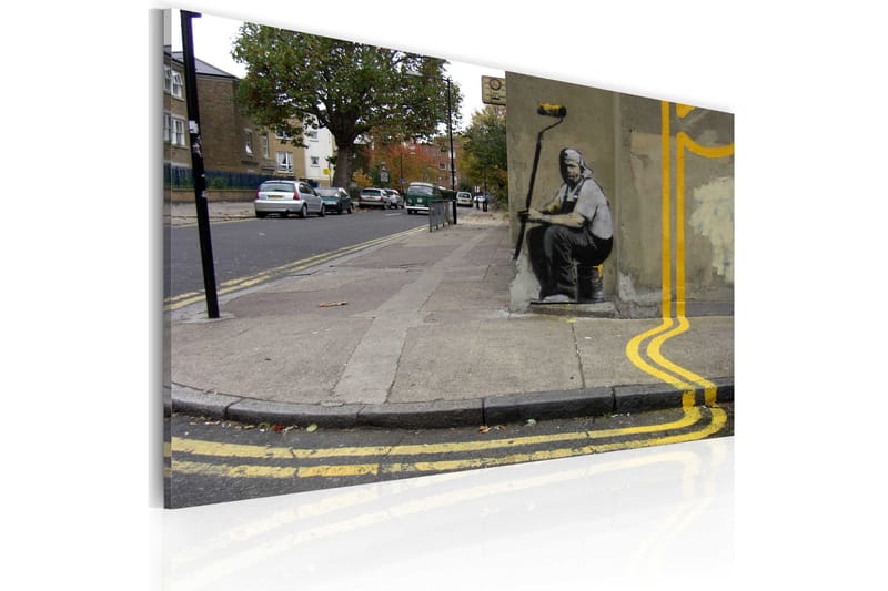 Taulu Yellow Flower Banksy 60x40 - Artgeist sp. z o. o. - Sisustustuotteet - Taulu & taide - Canvas-taulu