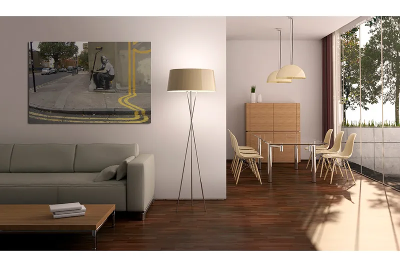 Taulu Yellow Flower Banksy 60x40 - Artgeist sp. z o. o. - Sisustustuotteet - Taulu & taide - Canvas-taulu