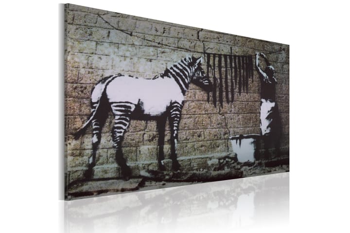 Taulu Zebra Banksy 60x40 - Artgeist sp. z o. o. - Canvas-taulu - Seinäkoristeet