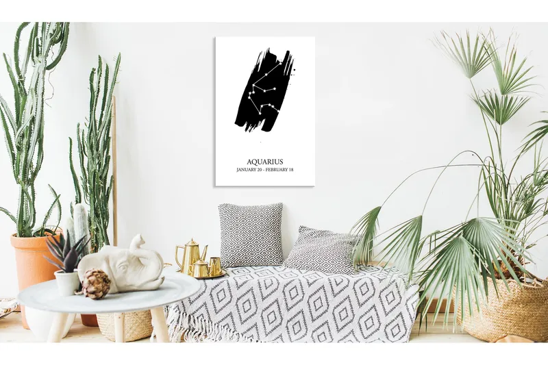 Taulu Zodiac Signs: Aquarius (1 Part) Vertical 40x60, Artgeist sp. z o. o.